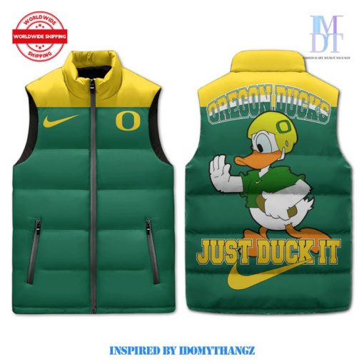 Oregon Ducks Just Duck It Puffer Sleeveless Jacket