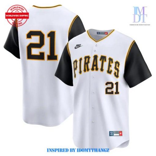 Pittsburgh Pirates Roberto Clemente White Throwback Cooperstown Limited Jersey