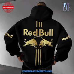 Red Bull Racing Gold Oversized Printed Hoodie