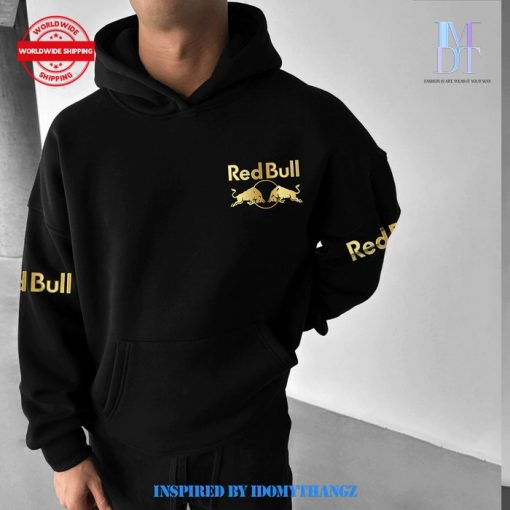 Red Bull Racing Gold Oversized Printed Hoodie