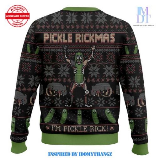 Rick and Morty Pickle Rickmas Sweater