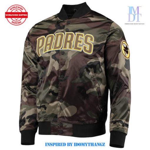 San Diego Padres Pro Standard Satin Camo Baseball Jacket