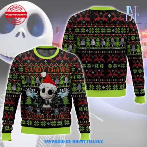 Sandy Claws Is Coming To Town Jack Skellington Sweater