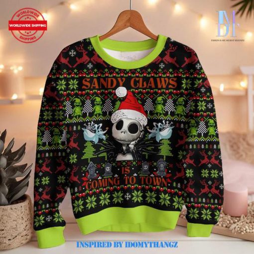 Sandy Claws Is Coming To Town Jack Skellington Sweater