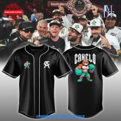 Saul Canelo Alvarez Boxing Bear Black Baseball Jersey