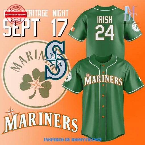 Seattle Mariners 2024 Irish Heritage Night September 17 Jersey