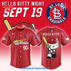 St. Louis Cardinals x Hello Kitty Red Stripe Baseball Jersey