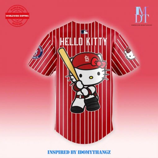 St. Louis Cardinals x Hello Kitty Red Stripe Baseball Jersey