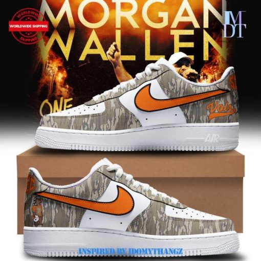 Tennessee Vols x Morgan Wallen Smile Camo Air Force 1 Sneakers