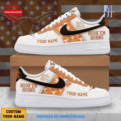 Texas Longhorns Hook ‘Em Horns Custom Air Force 1