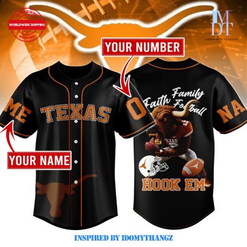 Texas Longhorns Personalization Baseball Jersey