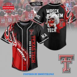 Texas Tech Red Raiders Wreck 'Em Tech Baseball Jersey