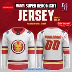 Toledo Walleye Marvel Super Hero Night Iron Man 2024 Hockey Jersey