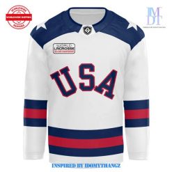 2024 UNITED STATES ARE THE FIRST EVER WOMENS BOX CHAMPS HOCKEY JERSEY