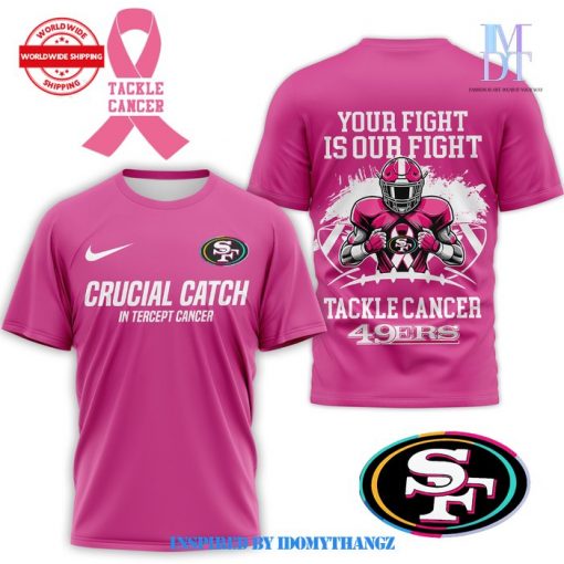 49ers Crucial Catch Tackle Cancer Limited T-Shirt