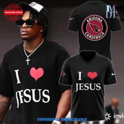 Arizona Cardinals I LOVE JESUS VNeck Shirt