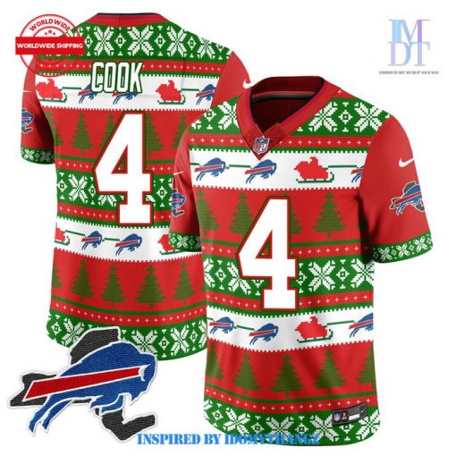 Buffalo Bills 2024 Christmas Vapor Limited Jersey