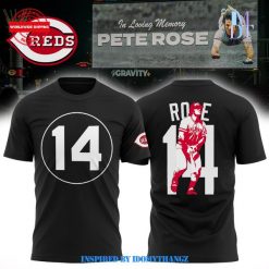 Cincinnati Reds In Loving Memory Pete Rose Black Shirt