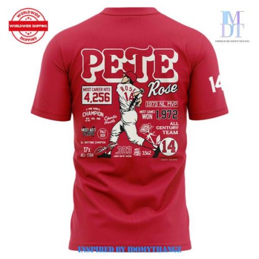 Cincinnati Reds The Battler Pete Rose Red Shirt