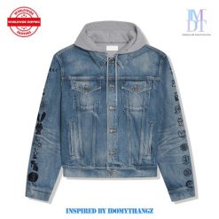 Coldplay Moon Music Hooded Denim Jacket