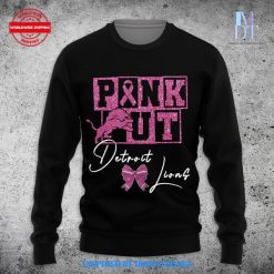 Detroit Lions Pink Out Sweater