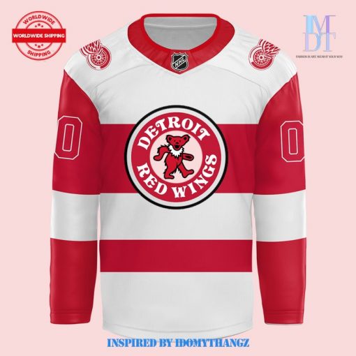 Detroit Red Wings Grateful Dead Night 2024 Limited Edition Hockey Jersey