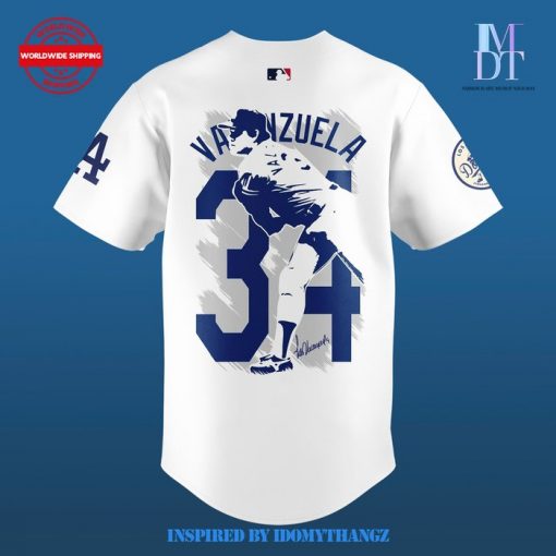 Fernando Valenzuela FOREVER 34 Los Angeles Dodgers Special Jersey