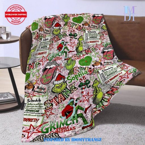 Grinch Stink Stank Stunk Christmas Blanket