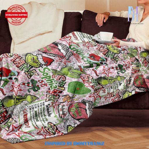 Grinch Stink Stank Stunk Christmas Blanket