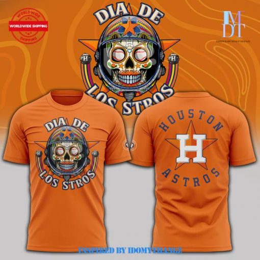 Houston Astros Dia De Los Stros Orange Shirt