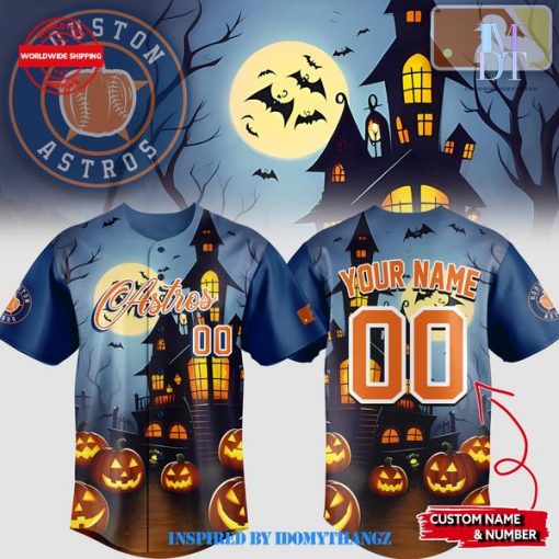 Houston Astros Halloween 2024 Custom Baseball Jersey