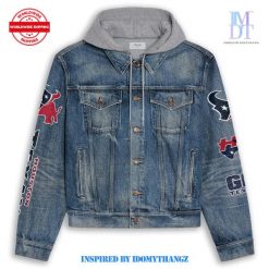 Houston Texans Drawstring Hooded Denim Jacket