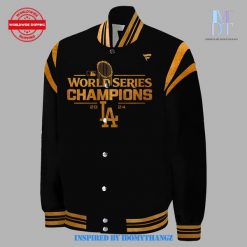 LA Dodgers World Series Champions 2024 Black Bomber Jacket