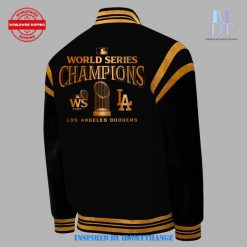 LA Dodgers World Series Champions 2024 Black Bomber Jacket