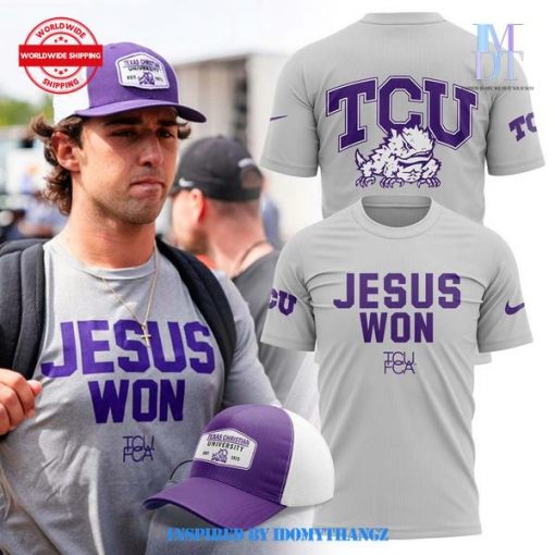 Limited Edition TCU Horned Frogs Football 2024 Jesus Won Shirt