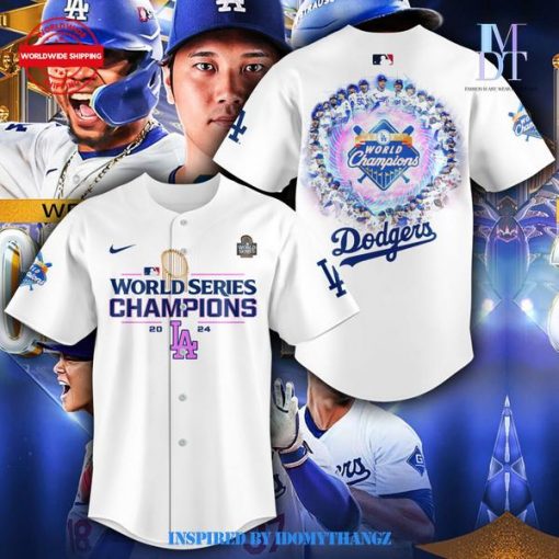 Los Angeles Dodgers 2024 World Series Champions White Jersey