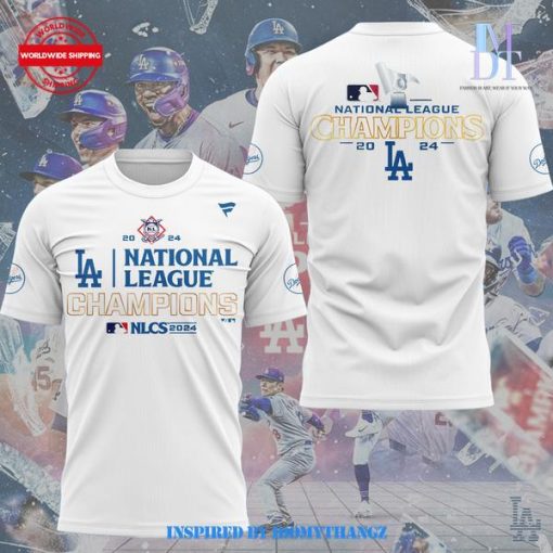 Los Angeles Dodgers Champions National League 2024 White Shirt