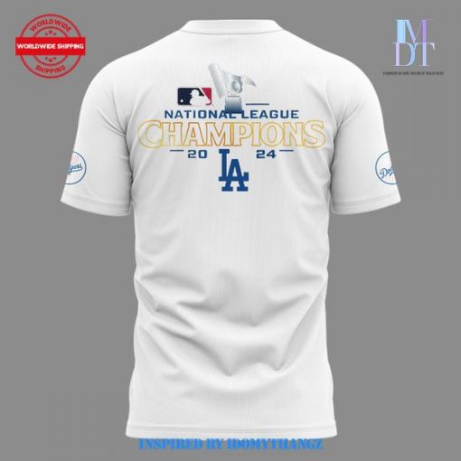 Los Angeles Dodgers Champions National League 2024 White Shirt