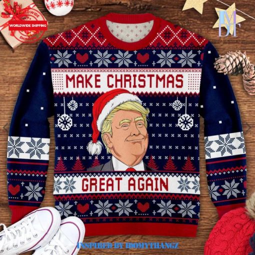 Make Christmas Great Again Trump Face Ugly Sweater