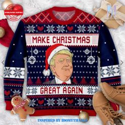 Make Christmas Great Again Trump Face Ugly Sweater