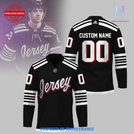 New Jersey Devils Custom Black Jersey