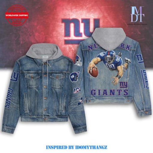 New York Giants Touchdown Hooded Denim Jacket