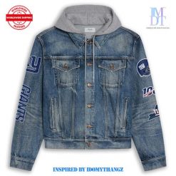 New York Giants Touchdown Hooded Denim Jacket