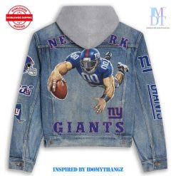 New York Giants Touchdown Hooded Denim Jacket