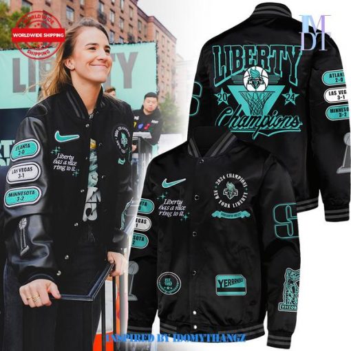 New York Liberty Has A Nice Ring To It Champions 2024 Bomber Jacket