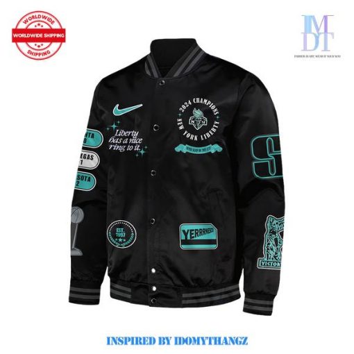 New York Liberty Has A Nice Ring To It Champions 2024 Bomber Jacket