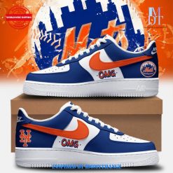 New York Mets Special New OMG Mets Air Force 1 Sneakers