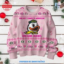 Oregon Ducks Breast Cancer Warrior Ugly Sweater