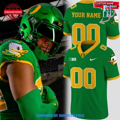 Oregon Ducks Gang Green Football Jersey 2024