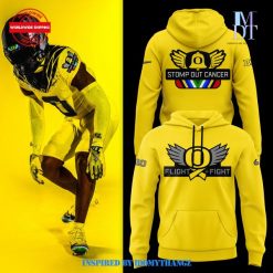 Oregon Ducks Stomp Out Cancer Flight Fight Hoodie